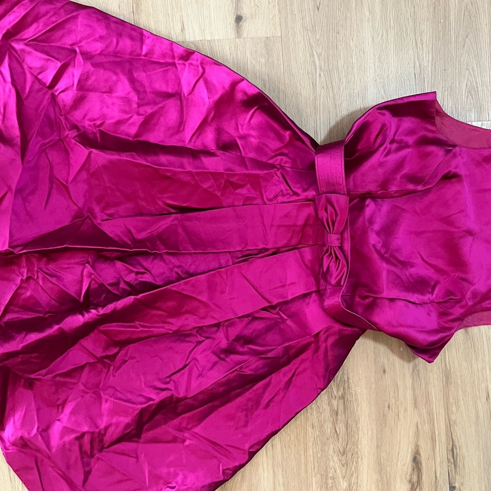Chetta B Fuchsia Satin Dress